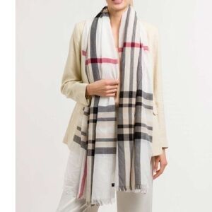 V Fraas thin knot scarf with Fraas plaid